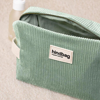 Trousse de Toilette Léon - Velours Vert d'Eau