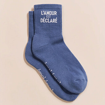 Chaussettes L'Amour est Déclaré Bleu Lac - 42/46