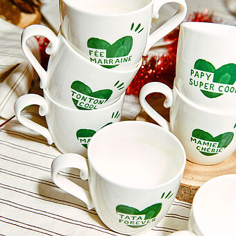 Mug Coeur Vert Sapin - Tata Forever