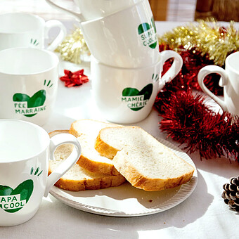 Mug Coeur Vert Sapin - Nounou Super Cool