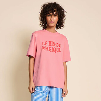 T-shirt Le Bisou Magique Framboise Femme - XL