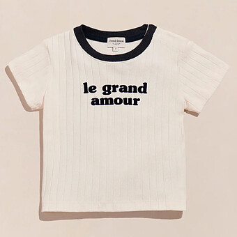 T-shirt Le Grand Amour Crème Enfant - 4 Ans