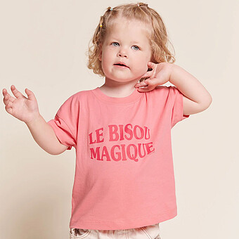 T-shirt Le Bisou Magique Framboise - 4 Ans