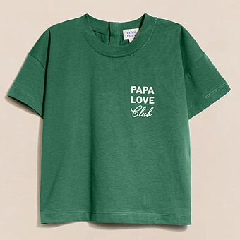 T-shirt Papa Love Club Spinach Enfant - 2 Ans