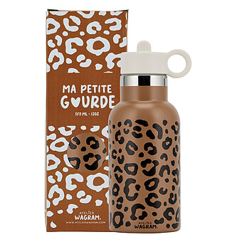 Gourde Inox Caramel Léopard - 350 ml 
