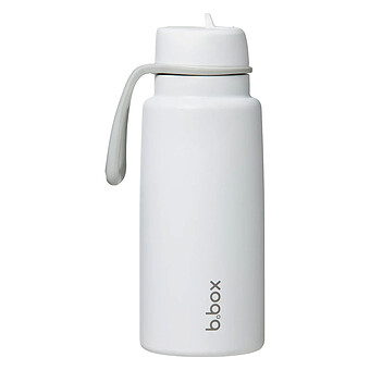 Gourde Isotherme avec Paille Flip Top White Out - 1 l