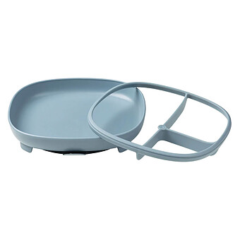 Assiette Compartimentée à Ventouse 2-en-1 - Ocean