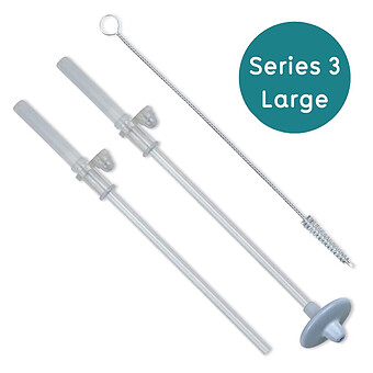 Lot de 2 Grandes Pailles Lestées et 1 Goupillon V3 - Gris 