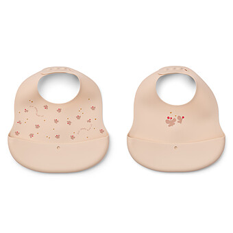 Lot de 2 Bavoirs Ember - Mini Butterfly Apple Blossom