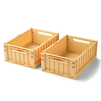 Lot de 2 Caisses de Rangement Weston Medium - Lemon Yellow