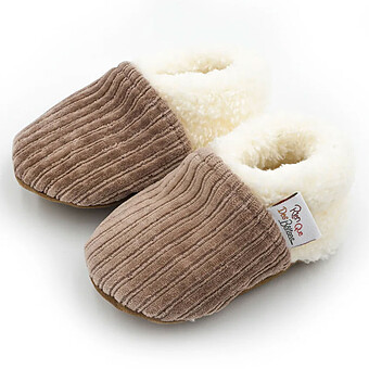 Chaussons Velours Taupe  - 19/21