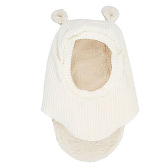 Cagoule Velours Ecru - 9/18 Mois