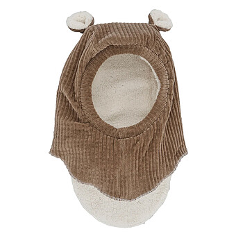 Cagoule Velours Taupe - 2/4 Ans