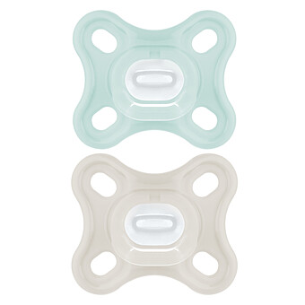 Lot de 2 Sucettes Comfort Silicone Bleu - 0/2 Mois