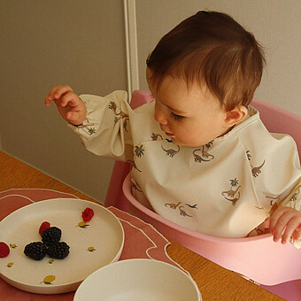 Lot de 2 Bavoirs à Manches Kubi & Rain Forest - 6/12 Mois