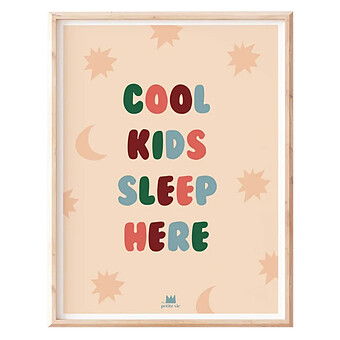 Affiche Cool Kids Sleep Here - 40 x 30 cm