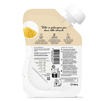 Gourde Repas Bio Polenta - 120 g