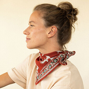 Small Foulard Manika Bengale - Fire