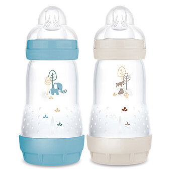 Lot de 2 Biberons Anti-coliques Easy Start Océan et Sable - 260 ml