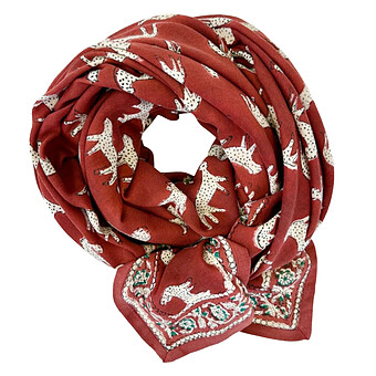 Big Foulard Latika Bengale - Fire