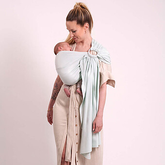 Echarpe Tissée sans Noeud - Azur Clair