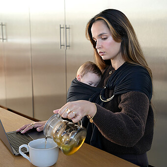 Echarpe Tissée sans Noeud - Black