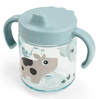 Tasse d'Apprentissage Hermétique Foodie Tiny Farm Bleu - 260 ml 