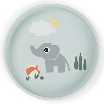 Assiette Stick & Stay - Playground Bleu