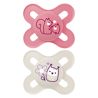 Lot de 2 Sucettes Original Naissance Ecureuil et Hibou - 0/2 Mois