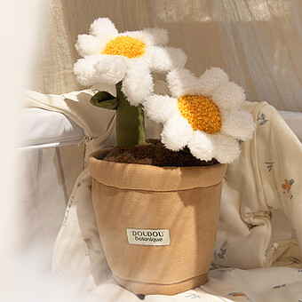 Peluche Fleur Marguerite - 25 cm