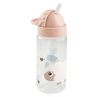Gourde avec Paille Tiny Farm Rose - 350 ml 