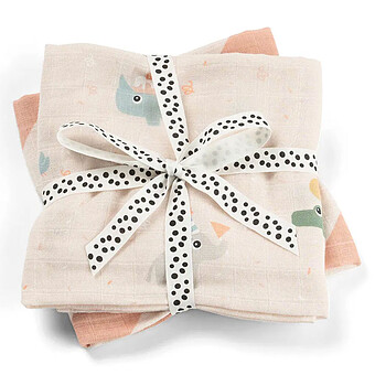 Lot de 2 Langes - Celebration Rose