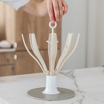 Egoutte Biberon Pliable Flower - Clay Earth