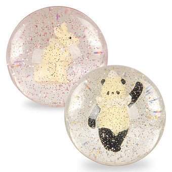 Lot de 2 Balles Rebondissantes - Lapin et Panda