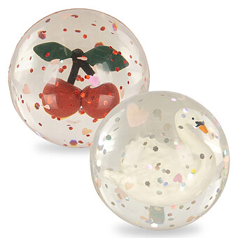 Lot de 2 Balles Rebondissantes - Cerise et Cygne