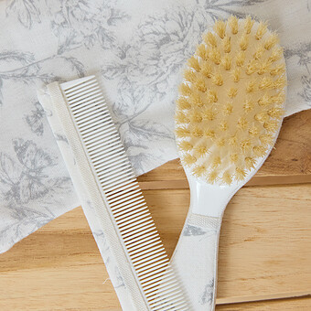 Brosse et Peigne - Toile de Jouy Gris