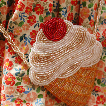 Sac à Main Bandoulière Cornet de Glace - Multi