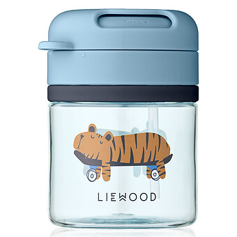 Verre avec Paille Pavia Fun Beach Blue - 280 ml