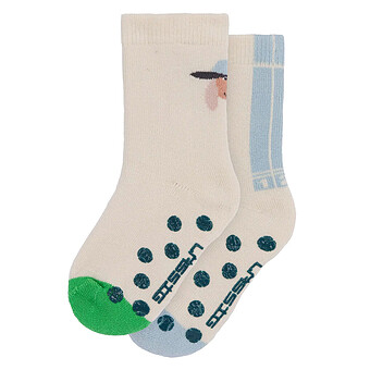 Lot de 2 Paires de Chaussettes Antidérapantes Chien - 19/22