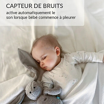 Peluche Veilleuse Bouillotte Sèche Lapin - Beige