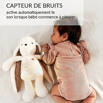 Peluche Veilleuse Bouillotte Sèche Lapin - Ecru