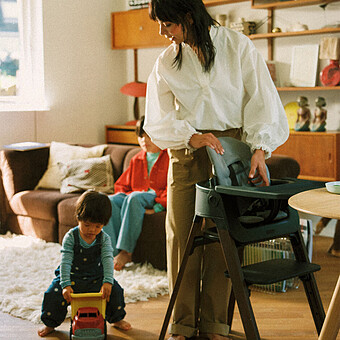 Coussin Steps Baby Set - Gris Chiné