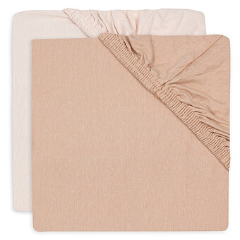 Lot de 2 Draps Housse Berceau et Cododo Jersey Blush & Wild Rose - 40-50 x 80-90 cm