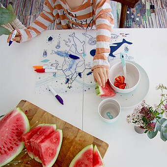 Set de Table à Colorier et ses 5 feutres - Sur la Banquise