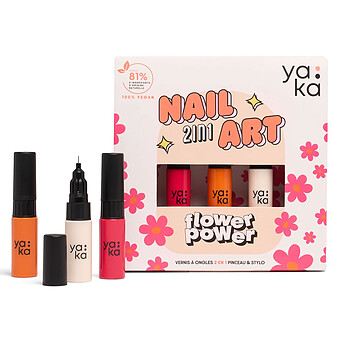 Kit Vernis à Ongles 2-en-1 Nail Art - Flower Power