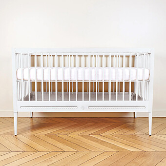 Lit Bébé Evolutif Gustavienne Blanc - 70 x 140 cm