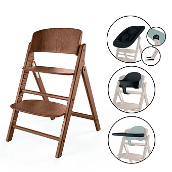 Chaise Haute Click & Fold 4-en-1 - All Natural Dark