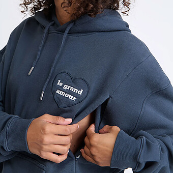 Hoodie d'Allaitement Le Grand Amour Charbon - L