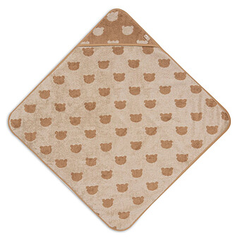 Cape de Bain Eponge Jacquart - Teddy Bear Biscuit