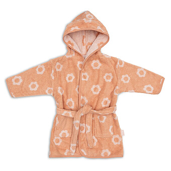 Peignoir de Bain Eponge Jacquard Flower Blush - 1/2 Ans